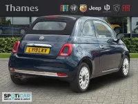 Used Fiat 500C Lounge 69 HP (50 kW) 2019 Blue Cabriolet