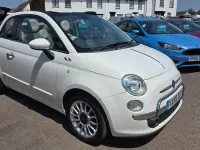 Used Fiat 500 Lounge 69 HP (50 kW) 2009 White Cabriolet