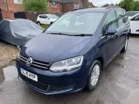 Used VW Sharan SE 140 HP (102 kW) 2015 Blue MPV