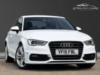 Used Audi A3 S-Line 125 HP (91 kW) 2015 White Hatchback