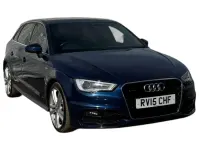 Used Audi A3 S-Line 184 HP (135 kW) 2015 Blue Hatchback