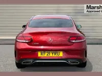 Used Mercedes C200 AMG line 180 HP (132 kW) 2021 Red Coupe