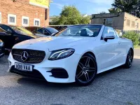 Used Mercedes E220 AMG line 194 HP (142 kW) 2018 White Cabriolet