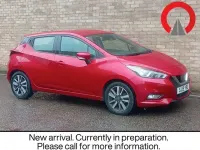 Used Nissan Micra Acenta 71 HP (52 kW) 2019 Red Hatchback