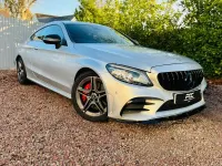 Used Mercedes C300 AMG Line Premium 245 HP (180 kW) 2019 Silver Coupe