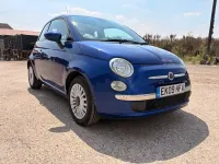 Used Fiat 500 Lounge 69 HP (50 kW) 2009 Blue Cabriolet