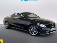 Used Mercedes C220 AMG line 170 HP (125 kW) 2018 Black Cabriolet