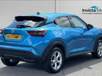 Used Nissan Juke N-Connecta 114 HP (83 kW) 2021 Vivid blue premium metallic SUV