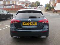 Used Mercedes A180 AMG line 134 HP (98 kW) 2020 Blue Hatchback