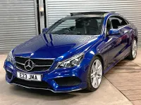 Used Mercedes E220 AMG line 175 HP (128 kW) 2016 Blue Coupe