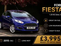 Used Ford Fiesta Zetec 82 HP (60 kW) 2015 Blue Hatchback