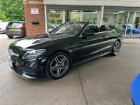 Used Mercedes C200 AMG line 198 HP (145 kW) 2019 Black Cabriolet