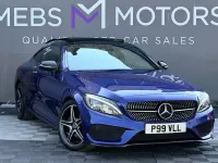 Used Mercedes C220 AMG Line Premium Plus 170 HP (125 kW) 2017 Blue Coupe