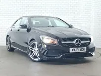 Used Mercedes CLA180 AMG line 122 HP (89 kW) 2019 Black Coupe