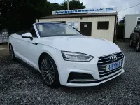 Used Audi A5 Cabriolet S-Line 190 HP (139 kW) 2018 White Cabriolet