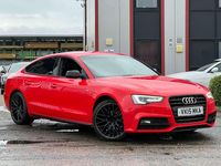 Used Audi A5 Sportback Black Edition 177 HP (130 kW) 2015 Red Hatchback