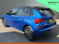 New Skoda Kamiq Design Edition 85 HP (62 kW) 2026 Race blue metallic black magic pearl effect SUV