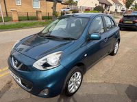 Begagnad Nissan Micra Acenta 2014 Blå Halvkombi