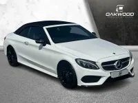 Used Mercedes C220 AMG line 170 HP (125 kW) 2017 White Cabriolet