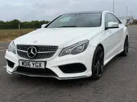 Used Mercedes E220 AMG line 2016 White Coupe