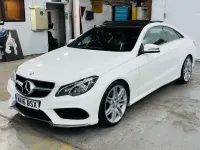 Used Mercedes E220 AMG line 2016 White Coupe