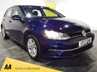 Used VW Golf VII SE 125 HP (91 kW) 2017 Blue Hatchback