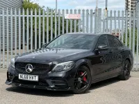 Used Mercedes C300 AMG line 2018 Black Sedan