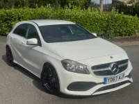 Used Mercedes A220 AMG line 177 HP (130 kW) 2017 White Hatchback