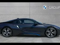 Used BMW i8 Comfort Edition 362 HP (266 kW) 2017 Sophisto grey / bmwi blue accent Coupe