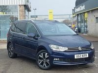 Begagnad VW Touran SEL 2021 Blå Minibuss