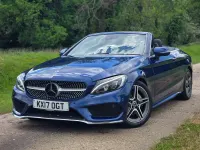 Używany Mercedes C220 AMG line 2017 Niebieski Kabriolet