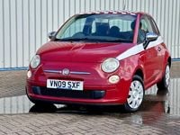 Used Fiat 500 Pop 69 HP (50 kW) 2009 Red Cabriolet