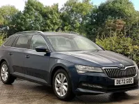 Used Skoda Superb SE Technology 110 HP (80 kW) 2022 Petrol blue metallic Estate
