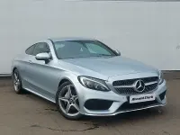 Used Mercedes C220 AMG line 170 HP (125 kW) 2017 Silver Coupe