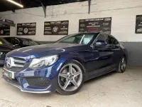 Used Mercedes C220 AMG line 170 HP (125 kW) 2017 Blue Sedan