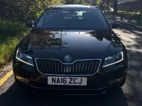 Second-hand Skoda Superb SE L Executive 150 CP (110 kW) 2016 Negru Hatchback