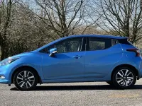 Used Nissan Micra Acenta 71 HP (52 kW) 2017 Blue Hatchback