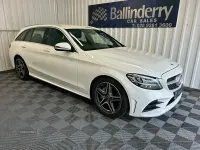 Used Mercedes C220 AMG line 2019 White Estate