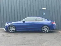 Used Mercedes C220 AMG line 170 HP (125 kW) 2018 Blue Coupe