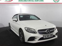 Used Mercedes C200 AMG line 198 HP (145 kW) 2019 White Cabriolet