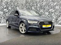 Used Audi A3 S-Line 150 HP (110 kW) 2018 Blue Sedan