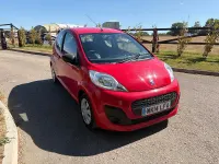Used Peugeot 107 Access 68 HP (50 kW) 2014 Red Hatchback
