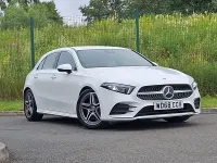 Used Mercedes A250 AMG line 224 HP (164 kW) 2018 White Hatchback