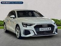 Begagnad Audi A3 S-Line 147 HK (108 kW) 2023 Vit Sedan
