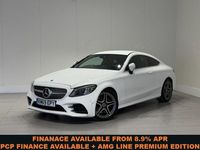 Used Mercedes C300 AMG line 258 HP (189 kW) 2019 White Coupe