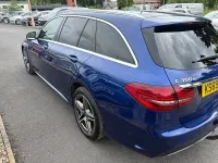 Used Mercedes C300 AMG line 245 HP (180 kW) 2019 Blue Estate