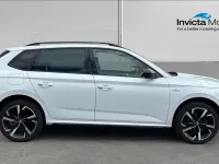 Used Skoda Kamiq Monte Carlo 116 HP (85 kW) 2024 Moon white metallic SUV