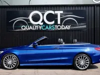 Used Mercedes C250 AMG line 201 HP (147 kW) 2017 Blue Cabriolet