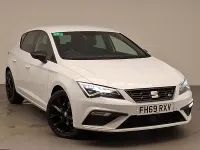 Used Seat Leon Black Edition 150 HP (110 kW) 2020 White Hatchback