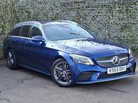 Used Mercedes C300 AMG line 245 HP (180 kW) 2019 Blue Estate